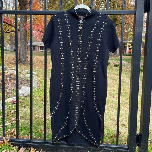 Adrienne Vittadini Studded Knit Dress NWT - Picture 1 of 10